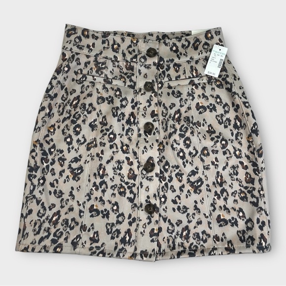 NWT Maurice’s Cheetah Print Faux Suede Button Front & Pockets Mini Skirt Size 2 - Picture 2 of 8